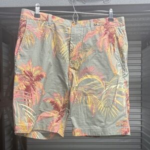 Bonobos Men's Palm Print Shorts - Green and Yellow